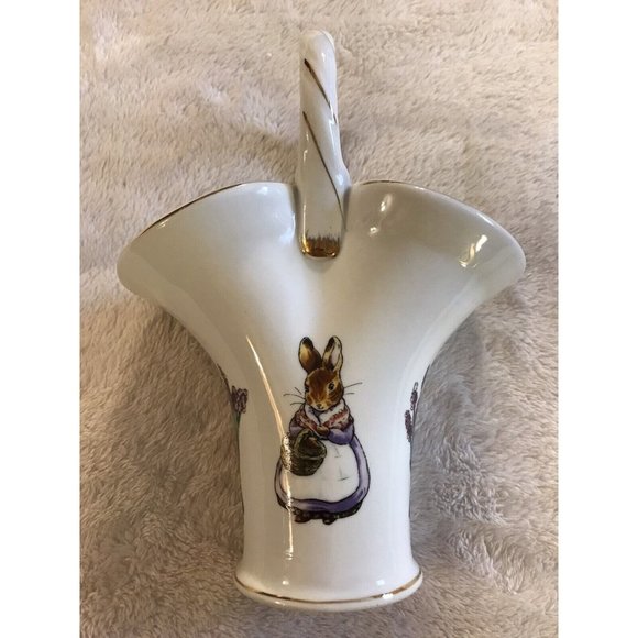 World of Beatrix Potter Peter Rabbit Vase Handled Basket, Frederick Warne, 2002 - Picture 3 of 10